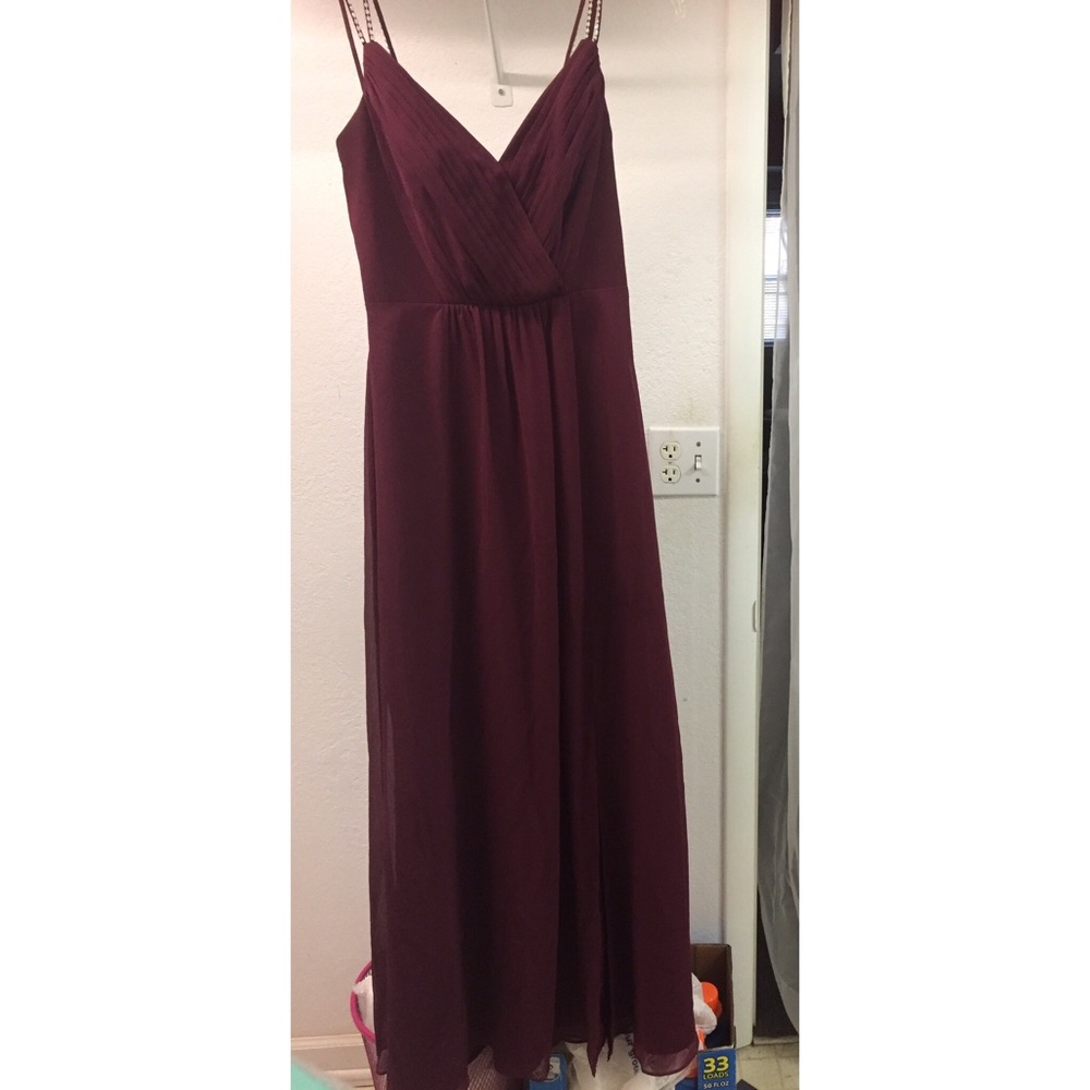 Burgundy long dress, size 2